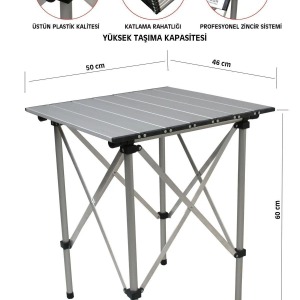 Sekoutdoor Alüminyum Katlanır Masası 2 Kişilik
