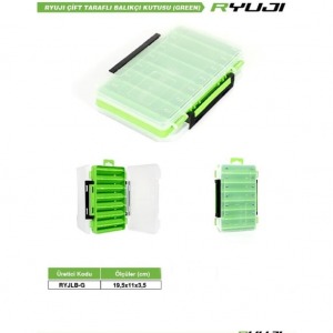 Ryuji Çift Taraflı Balıkçı Kutusu (19,5x11x3,5cm) Green